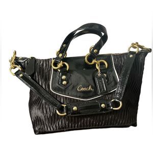 NWT Coach Ashley Gathered Sateen Purse